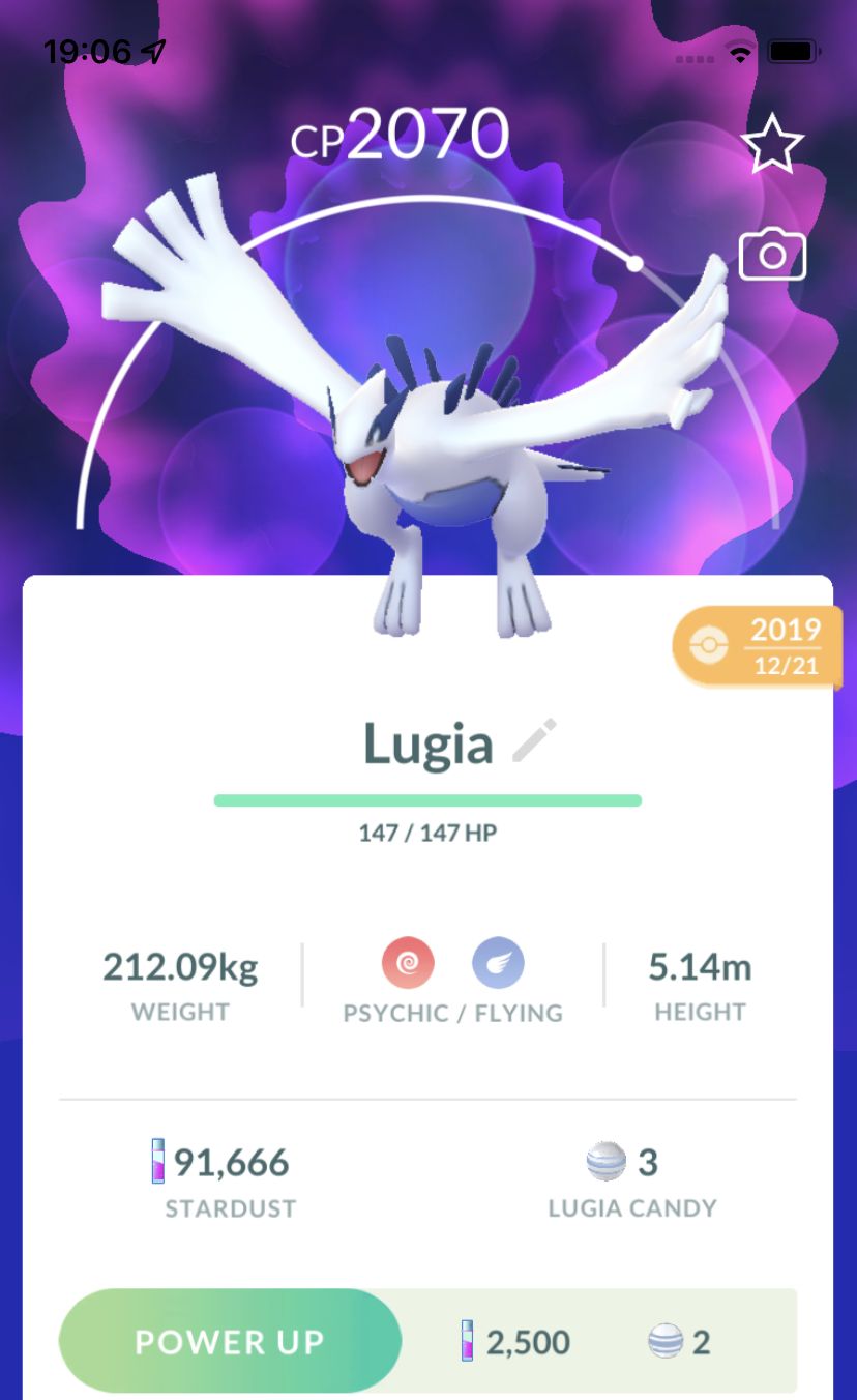 Lugia 2019 Trade (Guaranteed Lucky) - Pokemon GO Trade