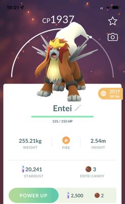 Entei 2019 Trade (Guaranteed Lucky) - Pokemon GO Trade