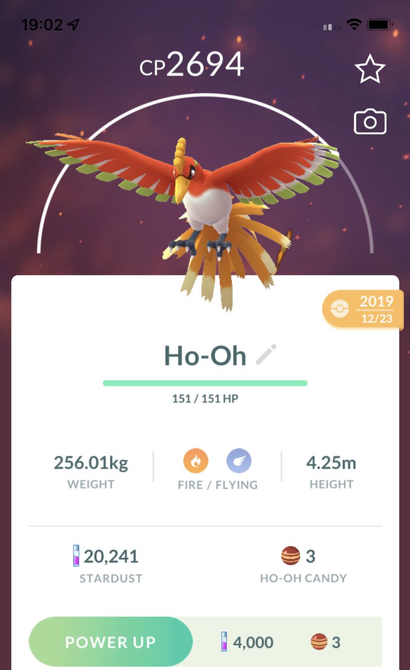Ho-Oh 2019 Trade (Guaranteed Lucky) - Pokemon GO Trade