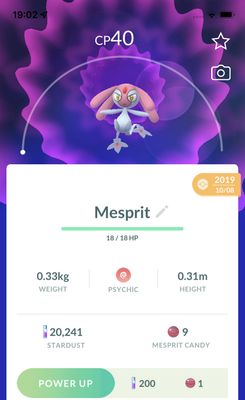 Mesprit 2019 Trade (Guaranteed Lucky) - Pokemon GO Trade