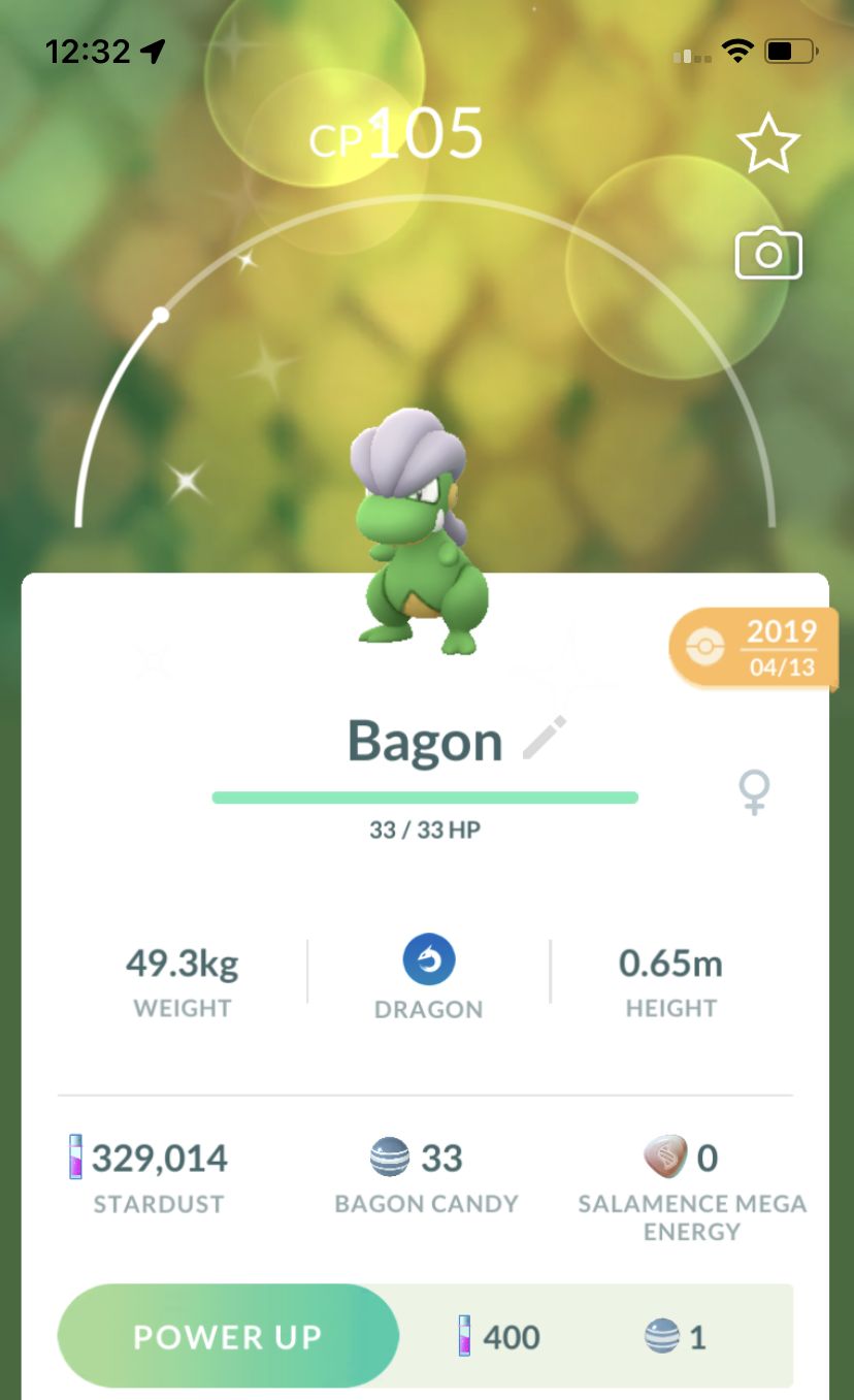 Shiny Bagon 2019 Trade (Guaranteed Lucky) - Pokemon GO Trade