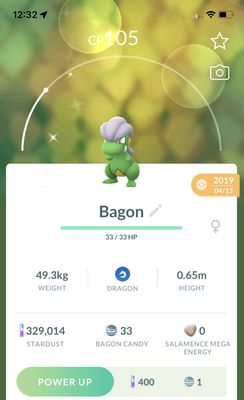 Shiny Bagon 2019 Trade (Guaranteed Lucky) - Pokemon GO Trade