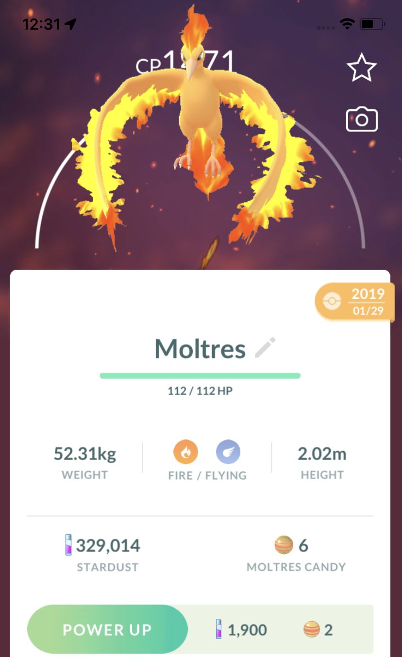 Moltres Lv15 Trade (Guaranteed Lucky) - Pokemon GO Trade