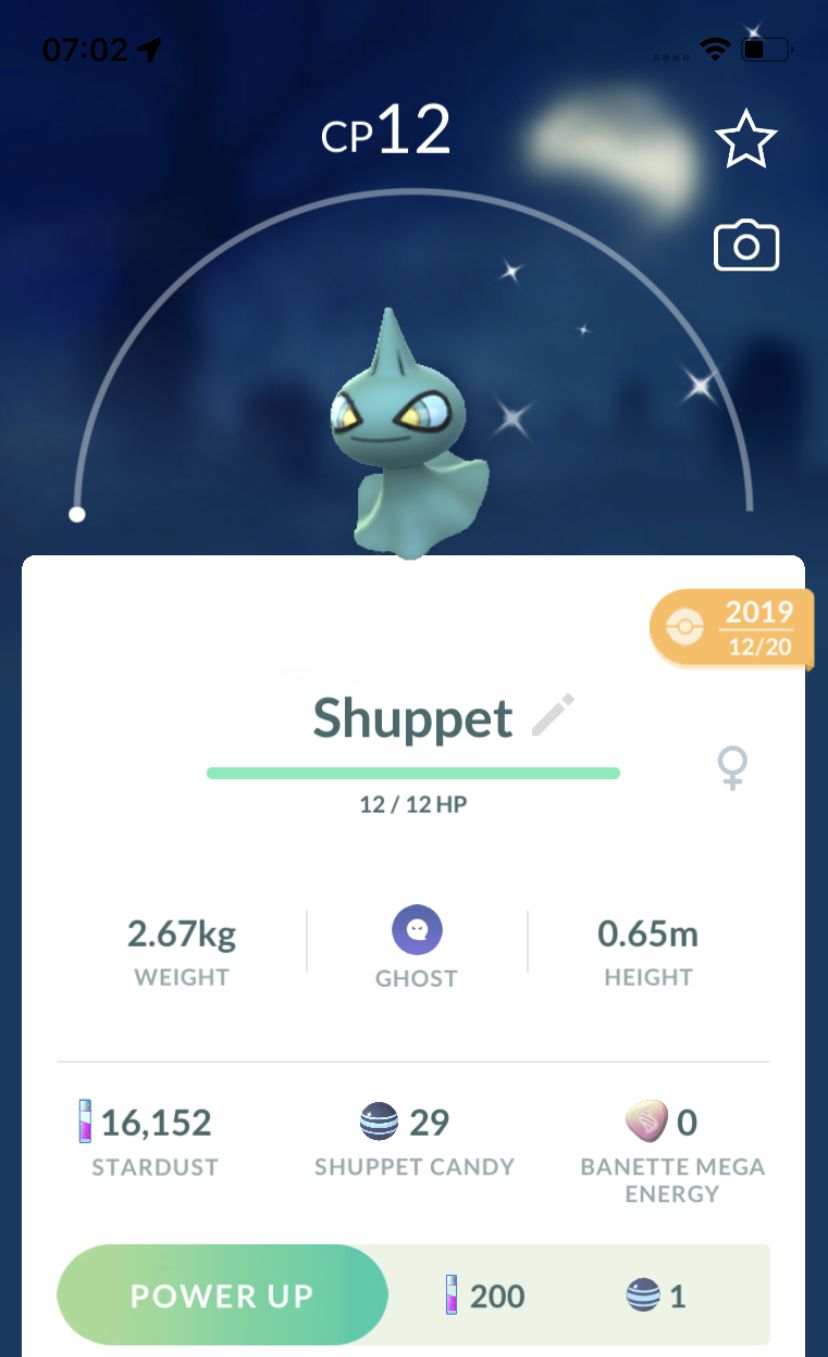 Shiny Shuppet Lv1 2019 Trade (Guaranteed Lucky) - Pokemon GO Trade