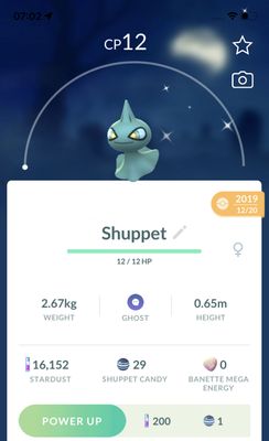 Shiny Shuppet Lv1 2019 Trade (Guaranteed Lucky) - Pokemon GO Trade