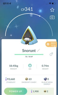 Shiny Snorunt 2019 Trade (Guaranteed Lucky) - Pokemon GO Trade