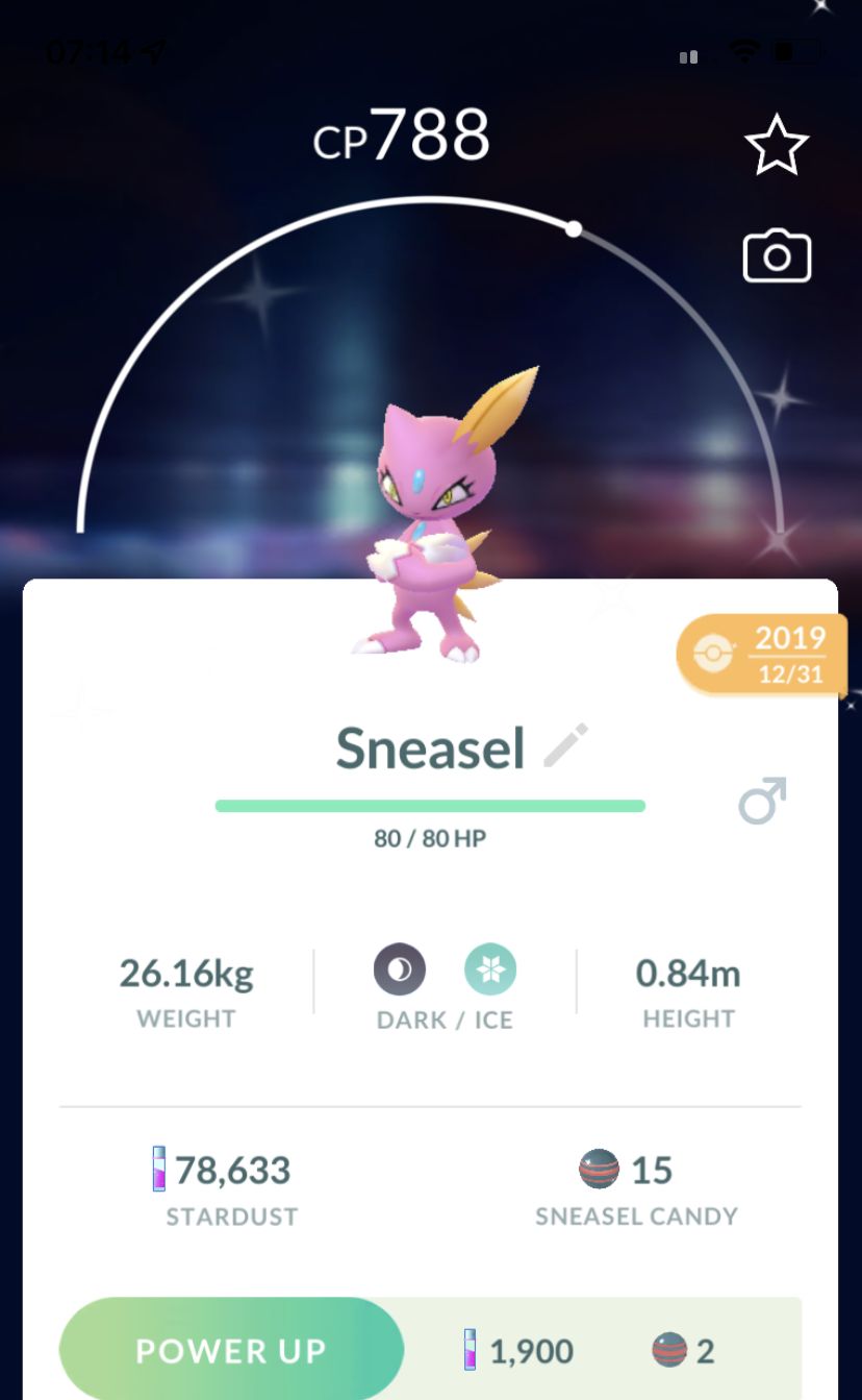 Shiny Sneasel 2019 Trade (Guaranteed Lucky) - Pokemon GO Trade