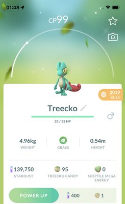 Shiny Treecko 2019 Trade (Guaranteed Lucky) - Pokemon GO Trade