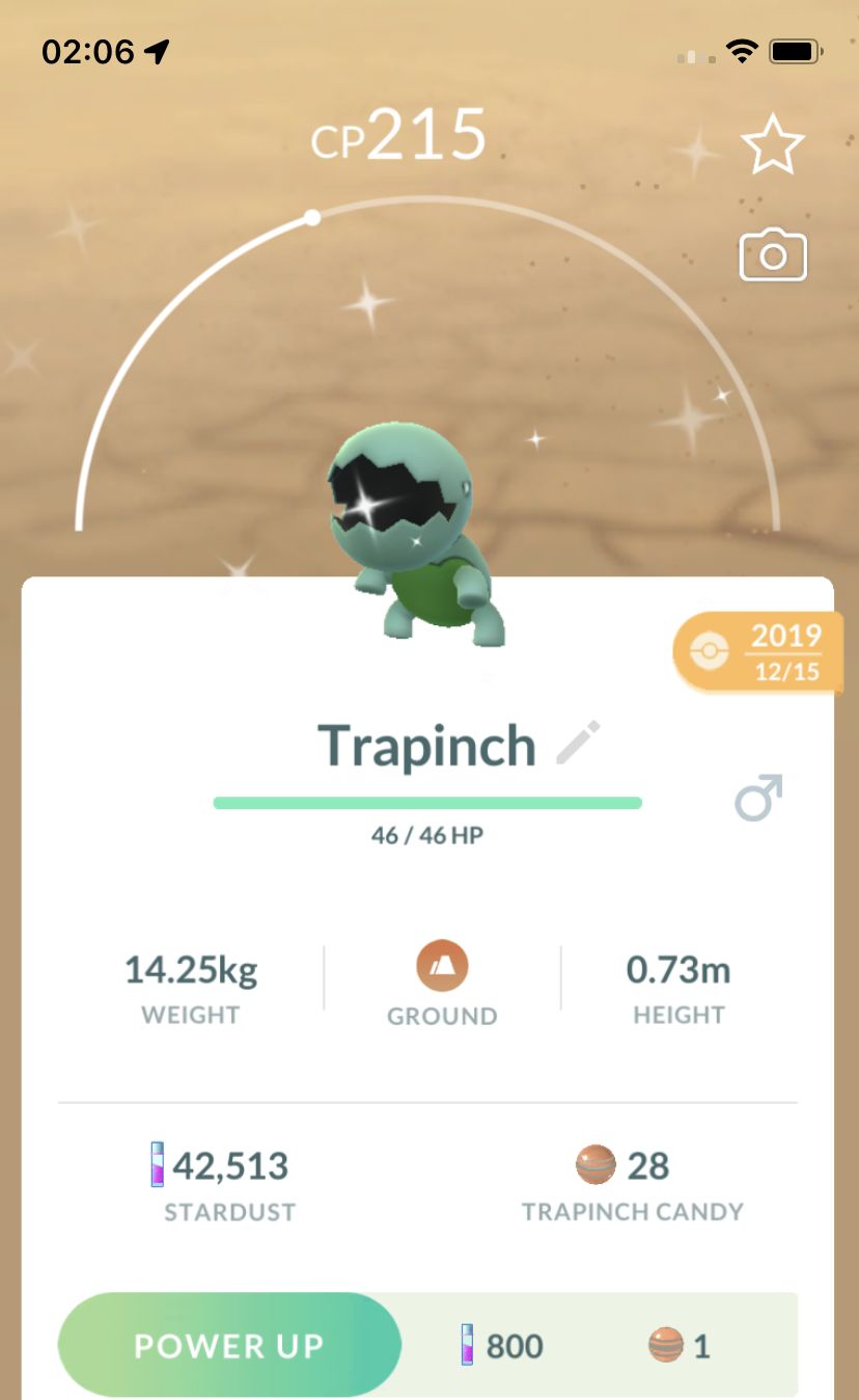 Shiny Trapinch 2019 Trade (Guaranteed Lucky) - Pokemon GO Trade