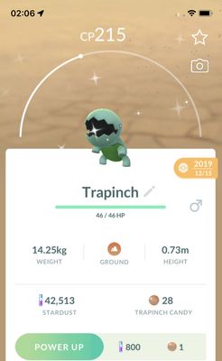 Shiny Trapinch 2019 Trade (Guaranteed Lucky) - Pokemon GO Trade