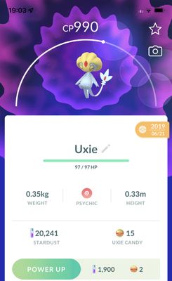 Uxie 2019 Trade (Guaranteed Lucky) - Pokemon GO Trade