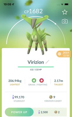 Virizion 2019 Trade (Guaranteed Lucky) - Pokemon GO Trade