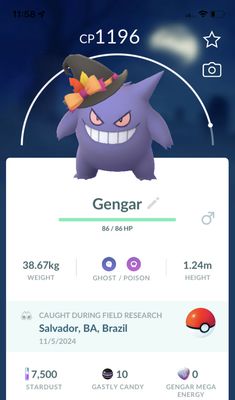Gengar Spooky Hat Trade - Pokemon GO Trade