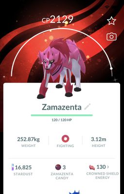 Shiny Zamazenta with Global Background Trade - Pokemon GO Trade