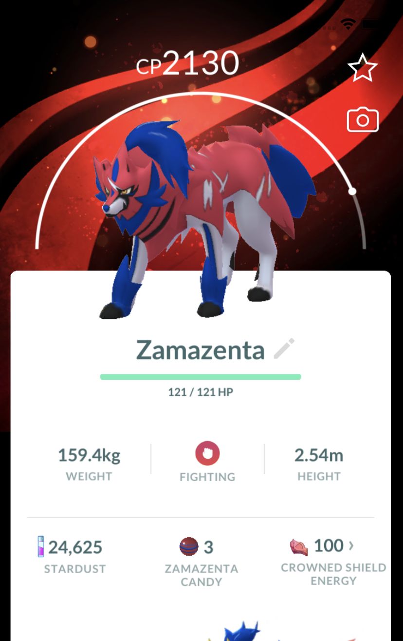 Zamazenta Lv20 with Global Background Trade - Pokemon GO Trade