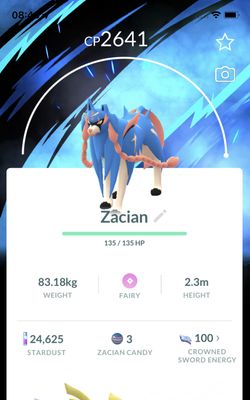 Zacian Lv25 with Global Background Trade - Pokemon GO Trade