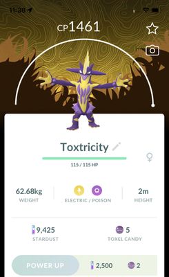 Toxtricity Amped Form with Special Background Trade - Pokemon GO Trade