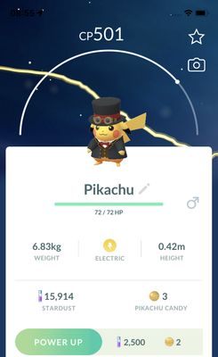 Dapped Pikachu with Red Accents Trade - Pokemon GO Trade