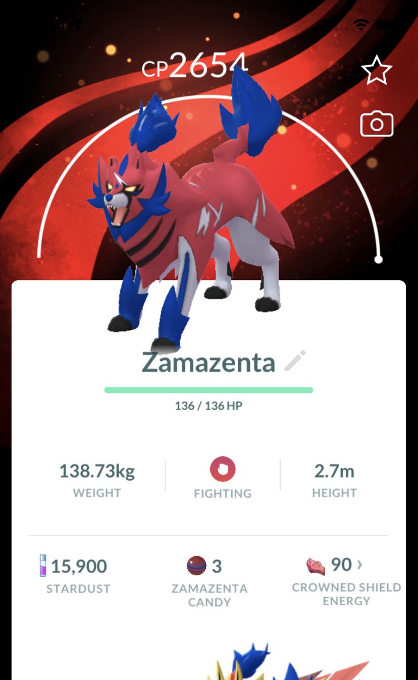 Zamazenta Lv25 with Global Background Trade - Pokemon GO Trade