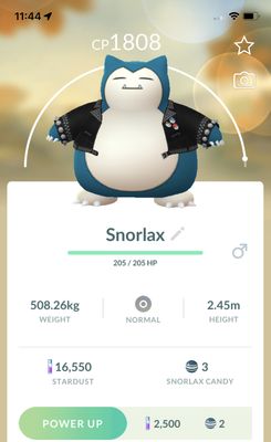 Snorlax with Leather Jacket Trade - Pokemon GO Trade