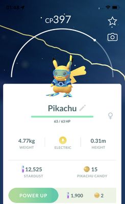 Snorkel Pikachu Trade - Pokemon GO Trade