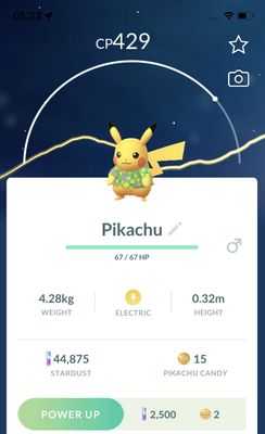 Pikachu with Green Shirt Trade - Pokemon GO Trade