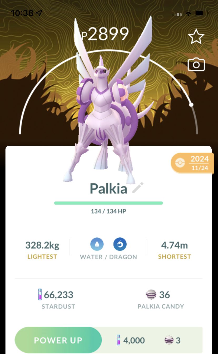 Palkia Origin Form with Special Background Trade - Pokemon GO Trade