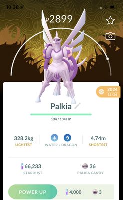 Palkia Origin Form with Special Background Trade - Pokemon GO Trade