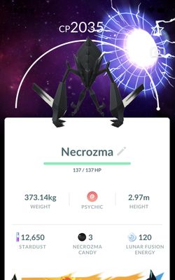 Necrozma with Wormhole Background Trade - Pokemon GO Trade
