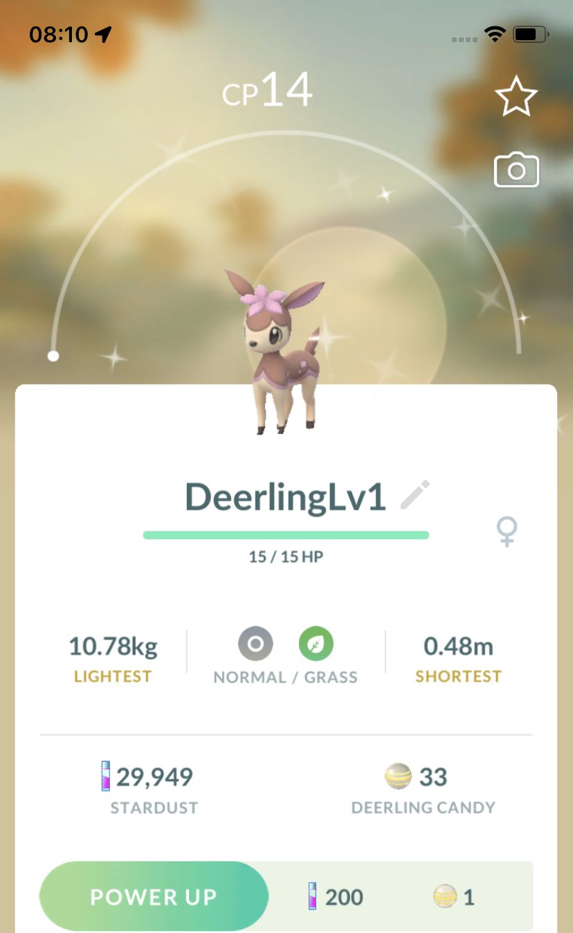 Shiny Deerling Winter (with Bow) Lv1 Trade - Pokemon GO Trade