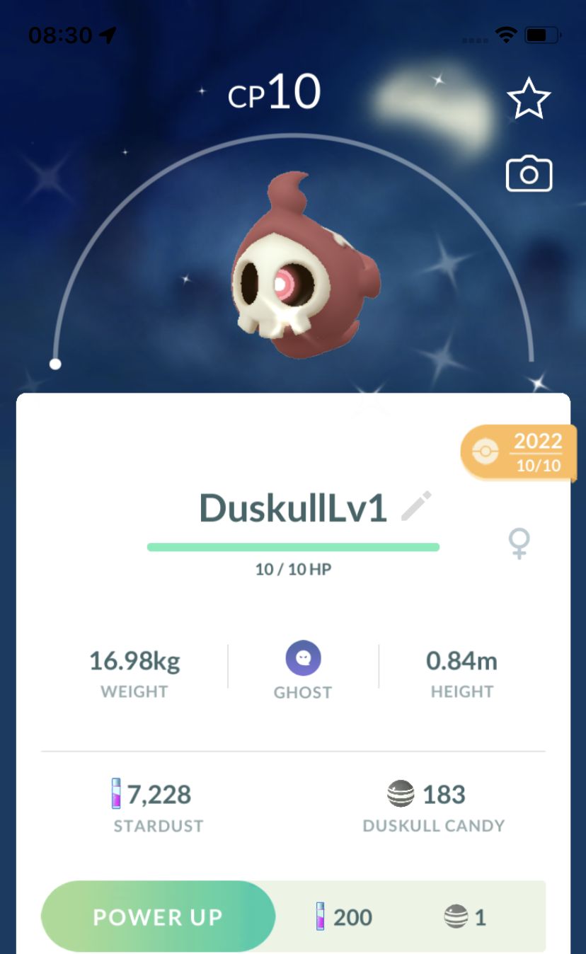 Shiny Duskull Lv1 Trade - Pokemon GO Trade