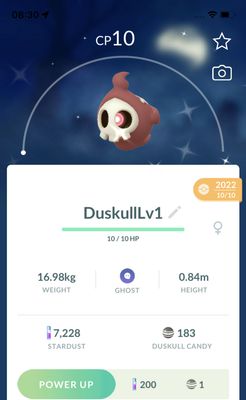 Shiny Duskull Lv1 Trade - Pokemon GO Trade