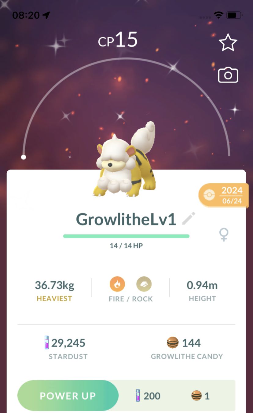 Shiny Hisuian Growlithe Lv1 Trade - Pokemon GO Trade