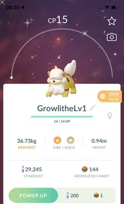Shiny Hisuian Growlithe Lv1 Trade - Pokemon GO Trade