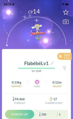 Shiny Flabebe Red Lv1 Trade - Pokemon GO Trade