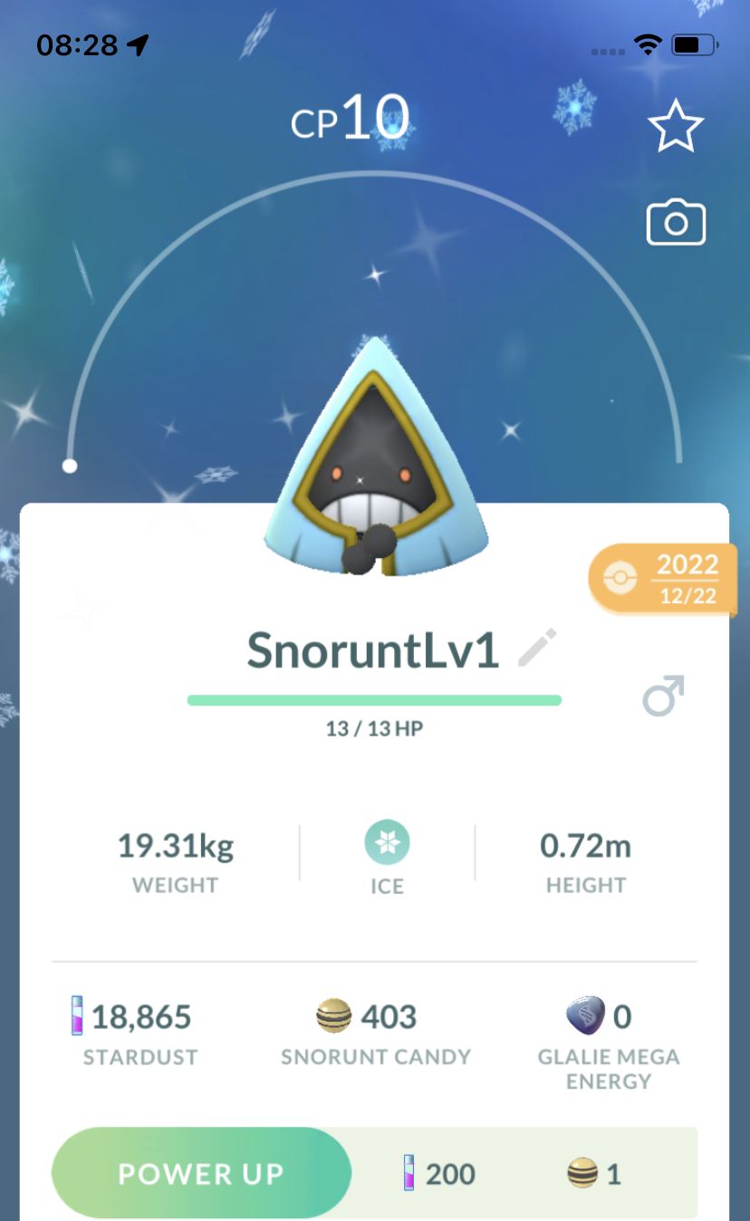 Shiny Snorunt Lv1 Trade - Pokemon GO Trade