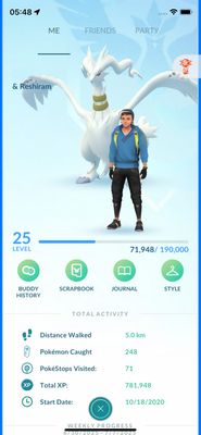 Premium Pokemon GO Account - 4x Shiny Legendary + 34x Legendary Pokemon &amp; 165k Stardust !!
