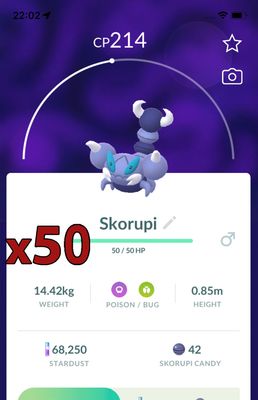 Skorupi [x50] - Pokemon GO Trade