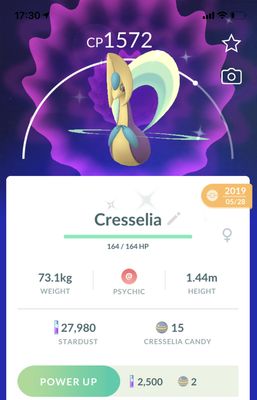 Shiny Cresselia Trade - Pokemon GO Trade