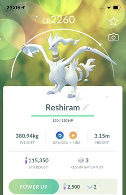 Shiny Reshiram Trade - Pokemon GO Trade