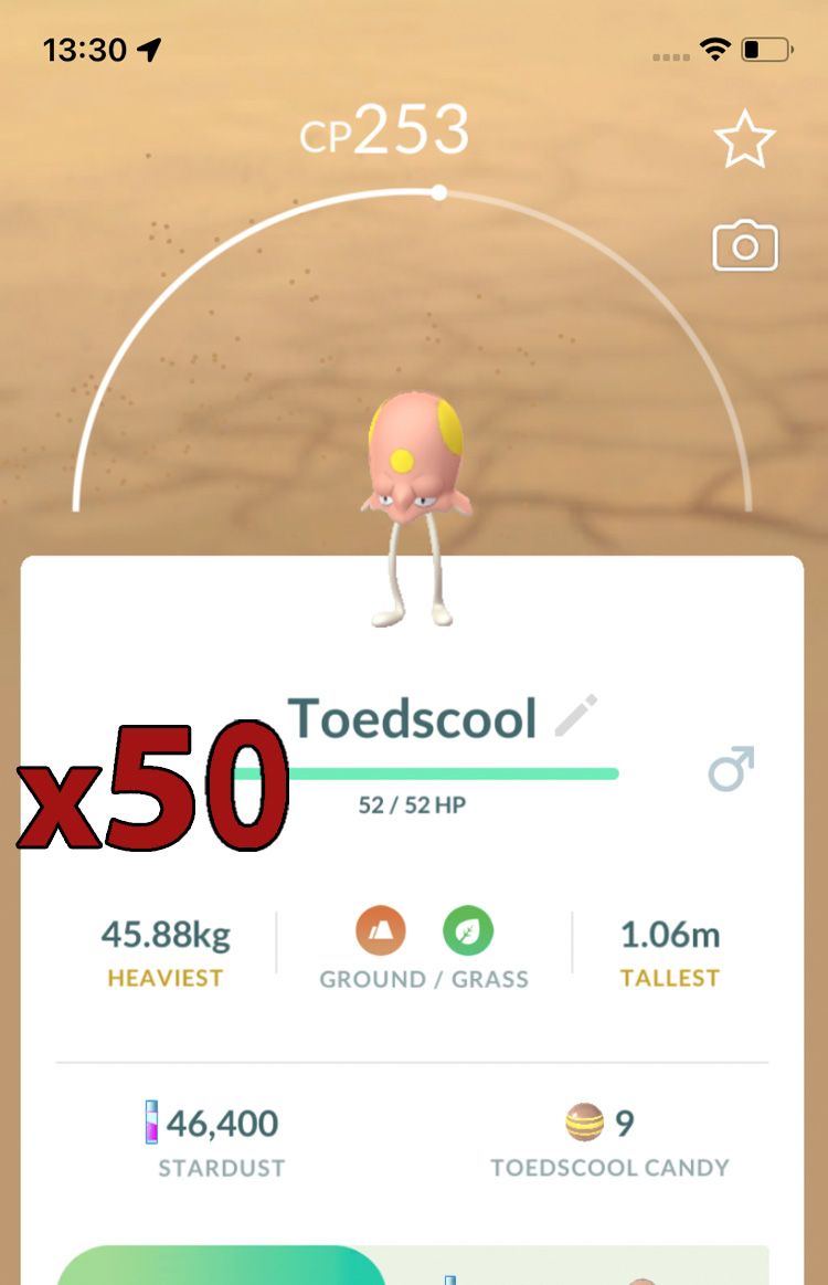 Toedscool Trades [x50] - Pokemon GO Trade Service