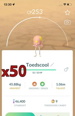 Toedscool Trades [x50] - Pokemon GO Trade Service