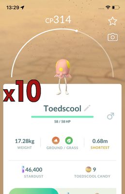 Toedscool Trades [x10] - Pokemon GO Trade
