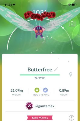 Butterfree Gigantamax Trade - Pokemon GO Trade