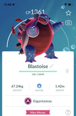 Blastoise Gigantamax Trade - Pokemon GO Trade