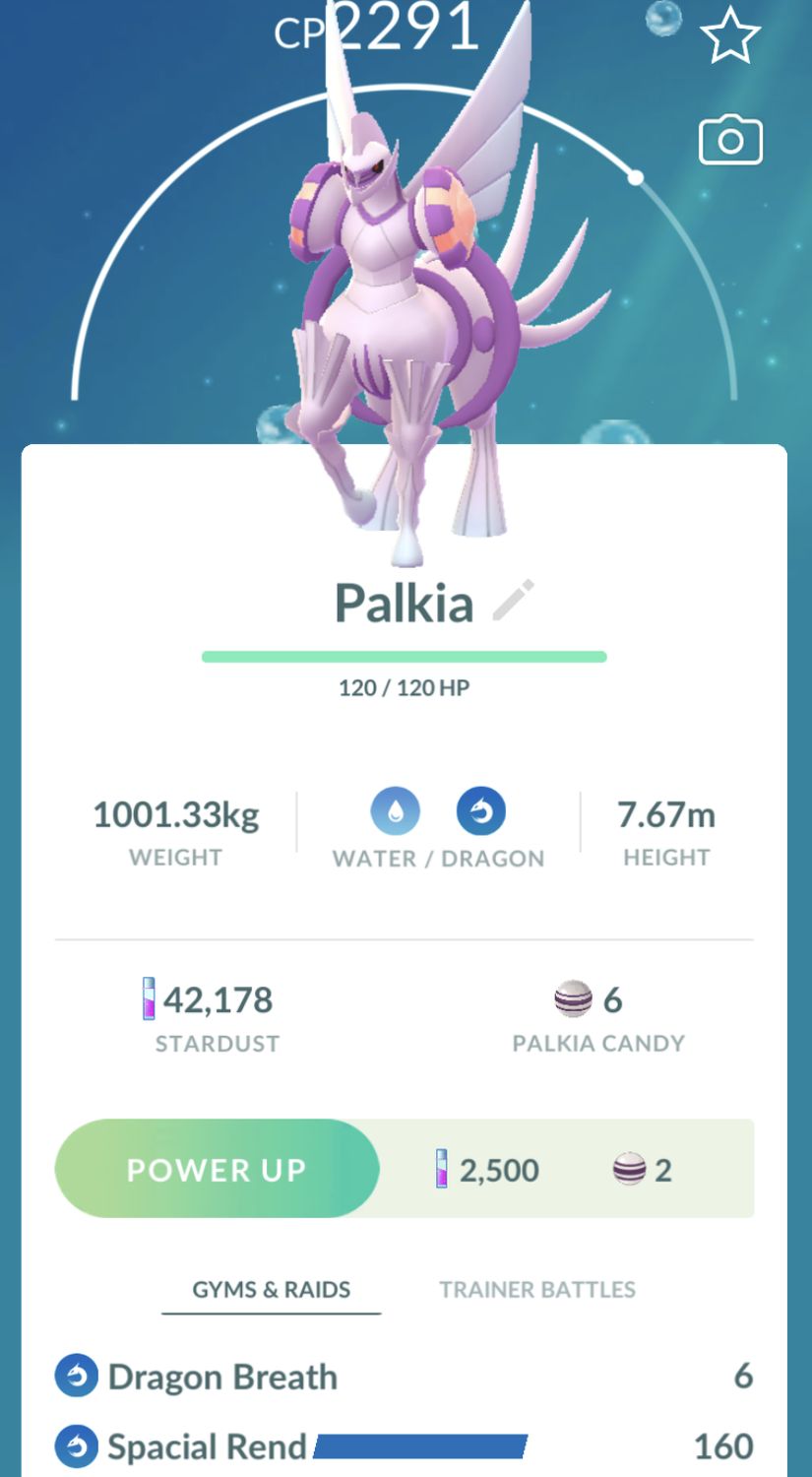Palkia Origin Form Spacial Rend - Pokemon GO Trade Service