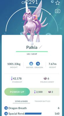 Palkia Origin Form Spacial Rend - Pokemon GO Trade Service