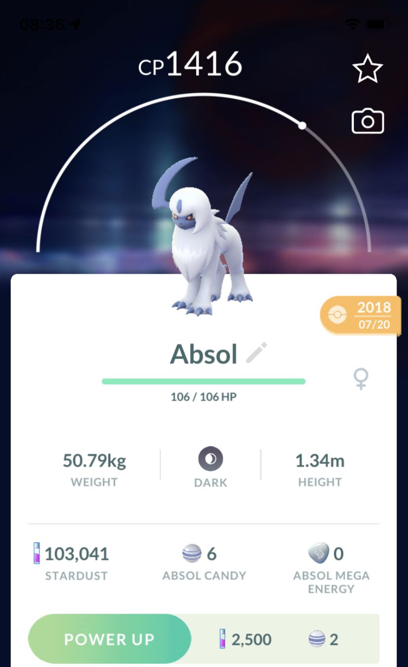 Absol 2019 (Guaranteed Lucky) - Pokemon GO Trade