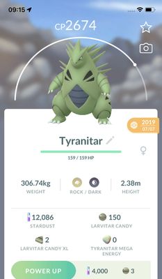 Tyranitar 2019 (Guaranteed Lucky) - Pokemon GO Trade