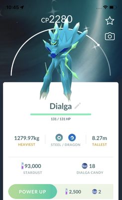 Shiny Dialga Origin Form - Pokemon GO Trade Service